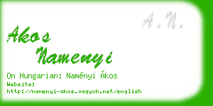 akos namenyi business card